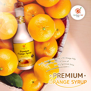 premium orange syrup