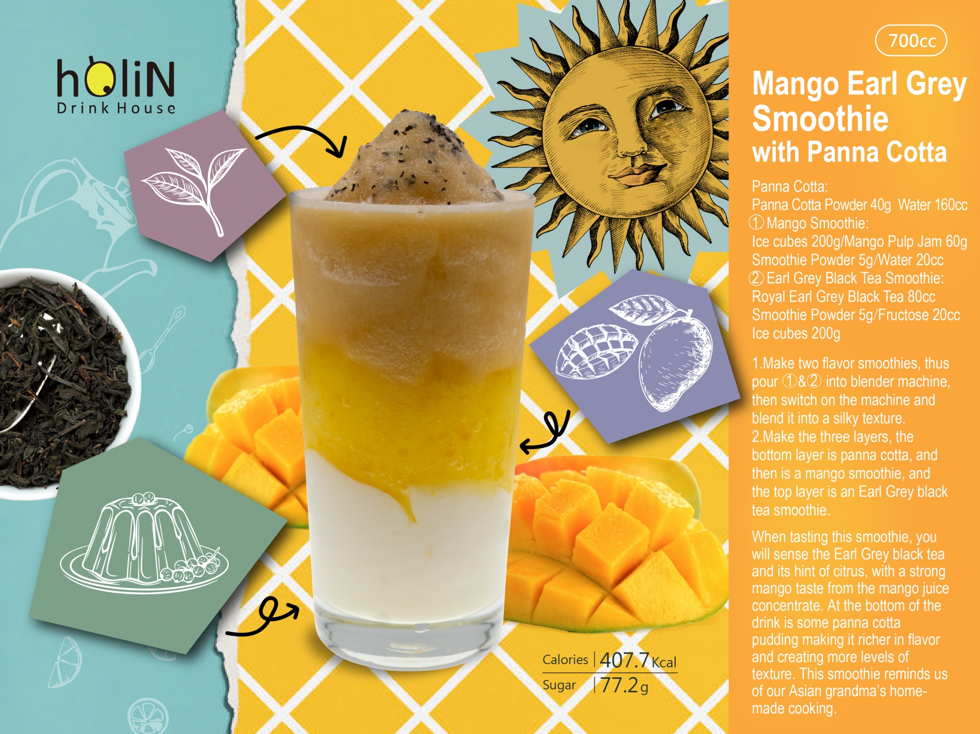 Mango Earl Grey Smoothie with Panna Cotta Mango Earl Grey Smoothie with Panna Cotta