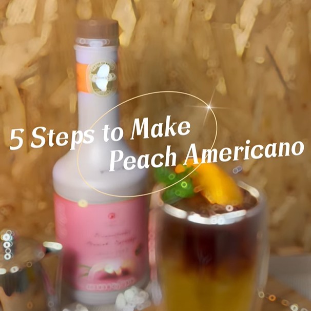 5 simple steps to make Peach Americano