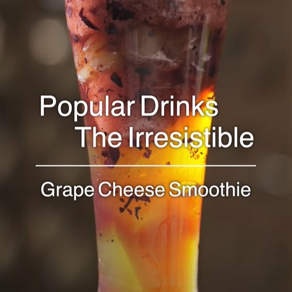 Taiwan Popular Drinks Grape Cheese Smoothie